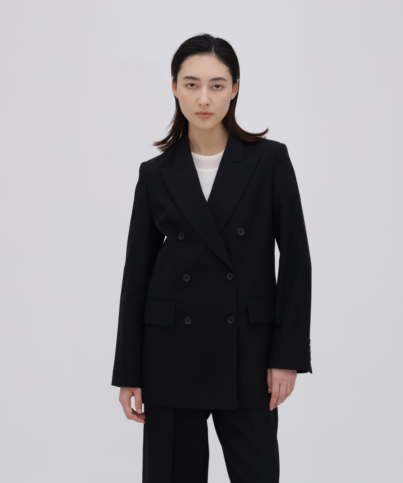 blurhms / WOOL GABARDINE DOUBLE-BREASTED JACKET