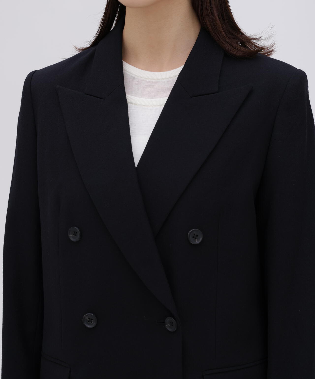 blurhms / WOOL GABARDINE DOUBLE-BREASTED JACKET