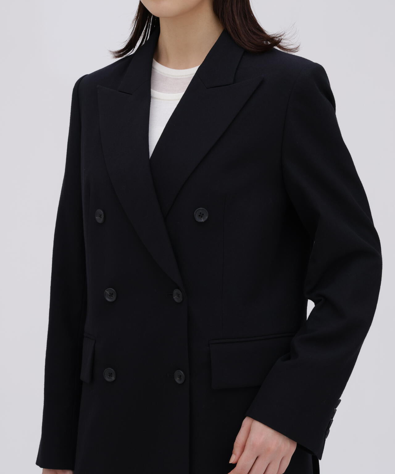 blurhms / WOOL GABARDINE DOUBLE-BREASTED JACKET
