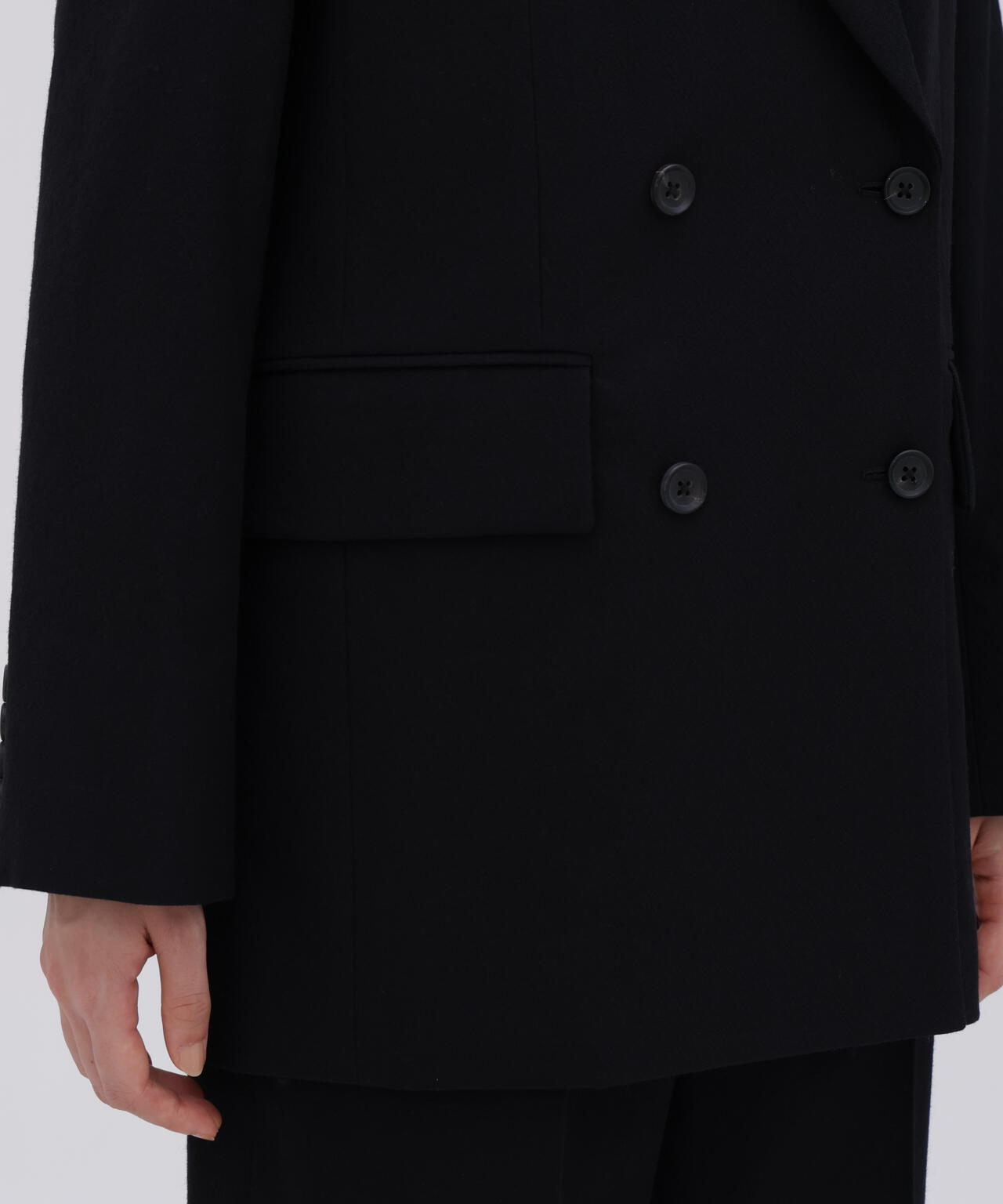 blurhms / WOOL GABARDINE DOUBLE-BREASTED JACKET