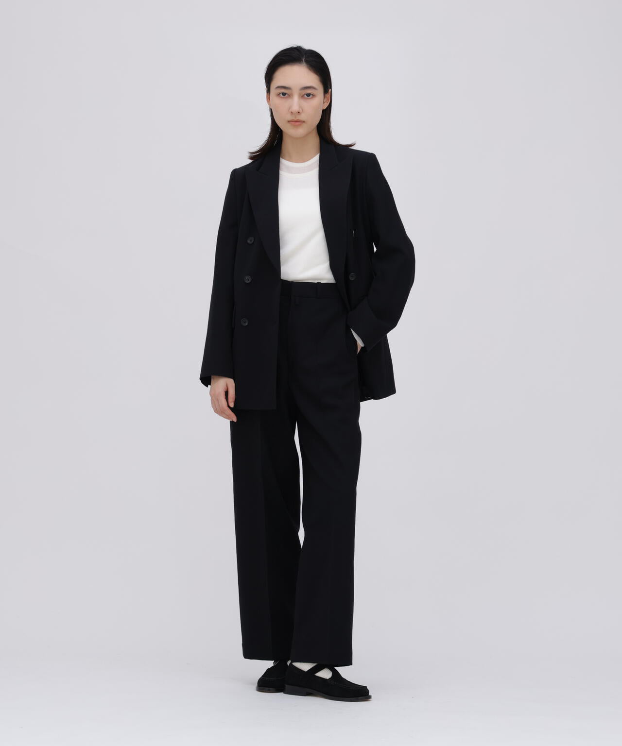 blurhms / WOOL GABARDINE DOUBLE-BREASTED JACKET