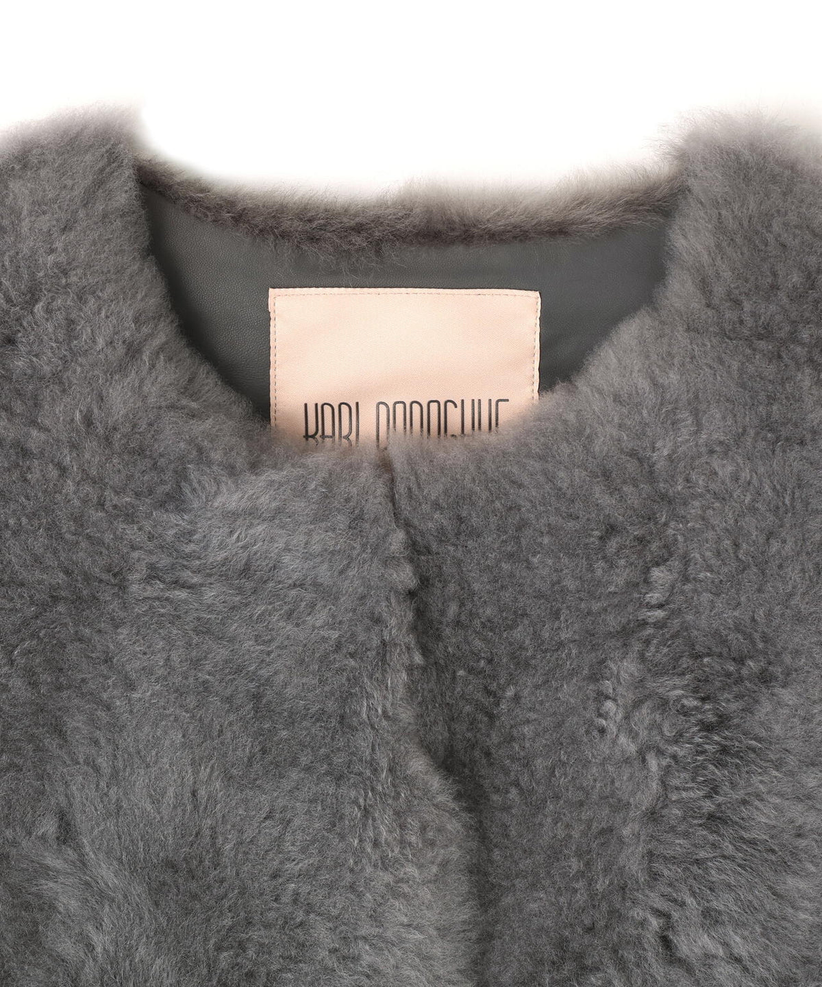 KARL DONOGHUE / CASHMERE & FEATHER SHEARLING TRAPEZE GILET