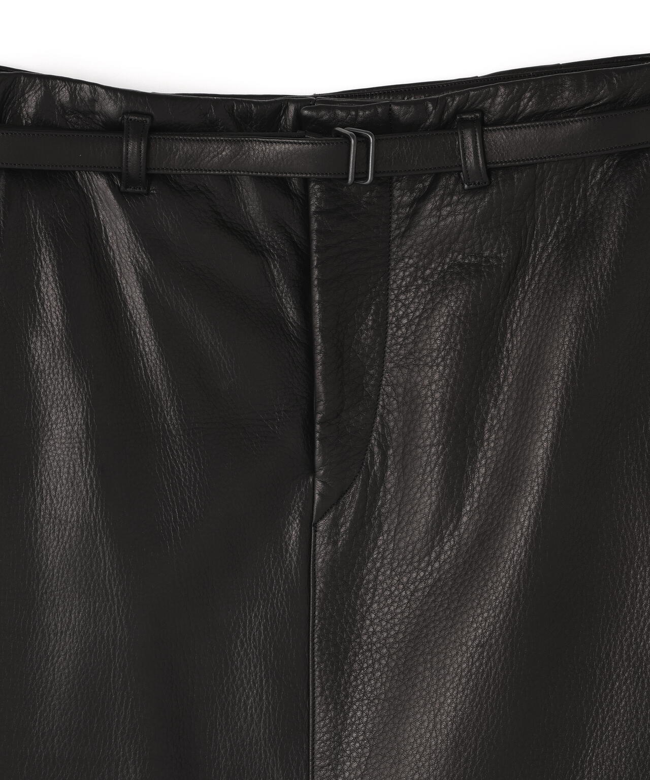 blurhms / STEER LEATHER BELTED SKIRT