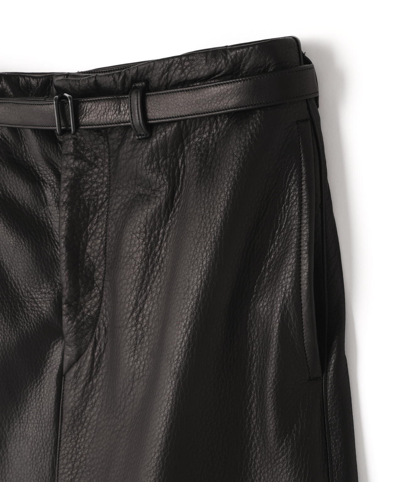 blurhms / STEER LEATHER BELTED SKIRT