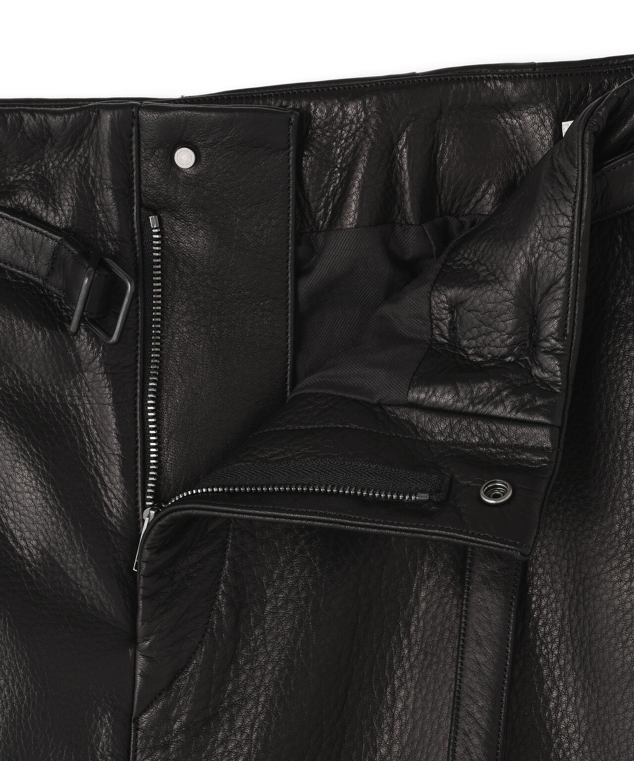 blurhms / STEER LEATHER BELTED SKIRT