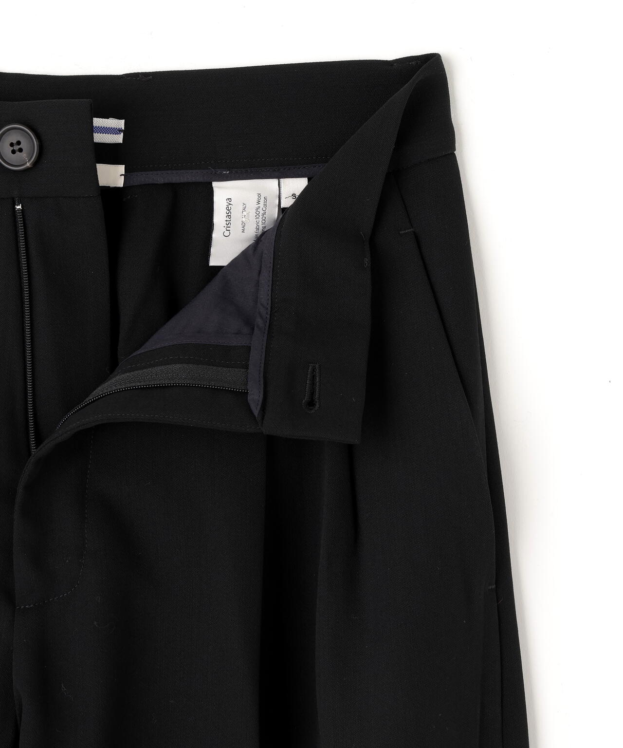 Cristaseya / DOUBLE PLEATED WIDE PANTS
