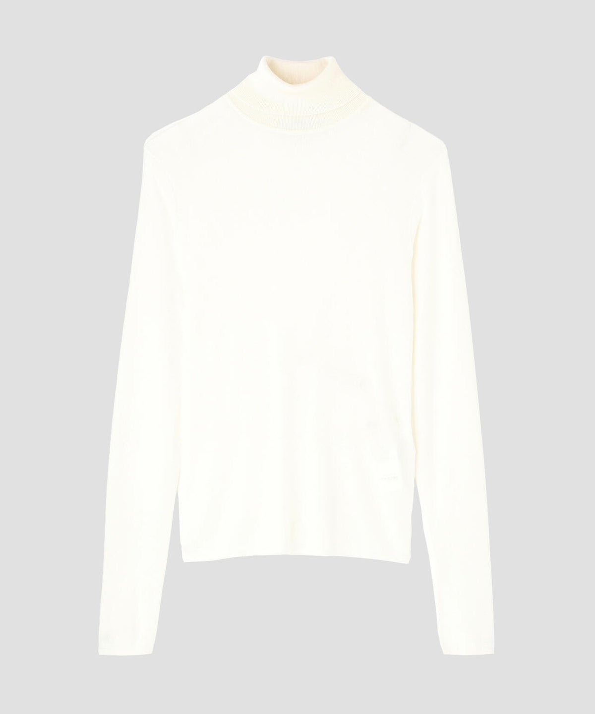 ATON / TENCEL SILK CIRCULER RIB TURTLENECK SWEATER