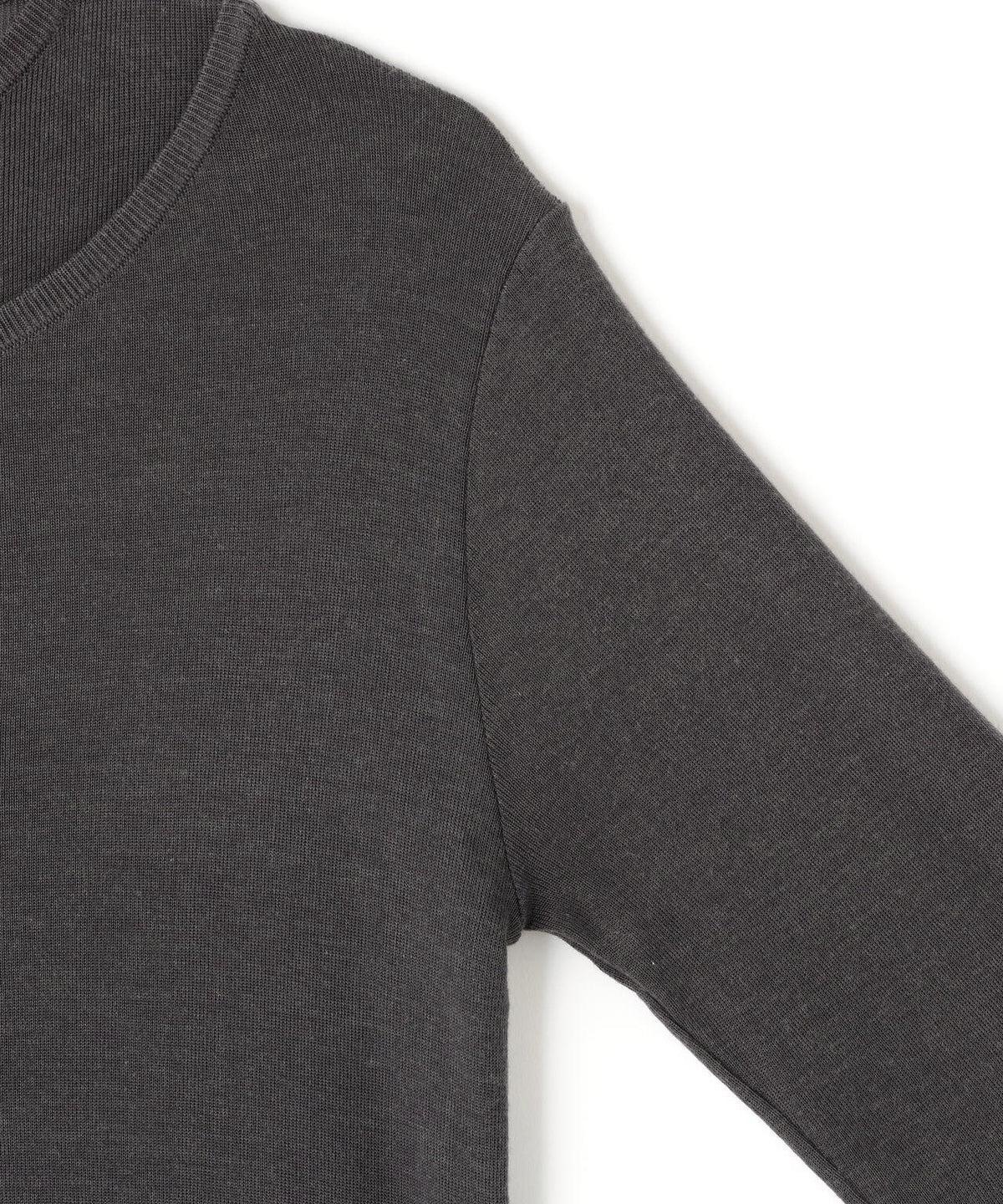ATON / TENCEL SILK CIRCULER RIB CREW&CREW LAYERED