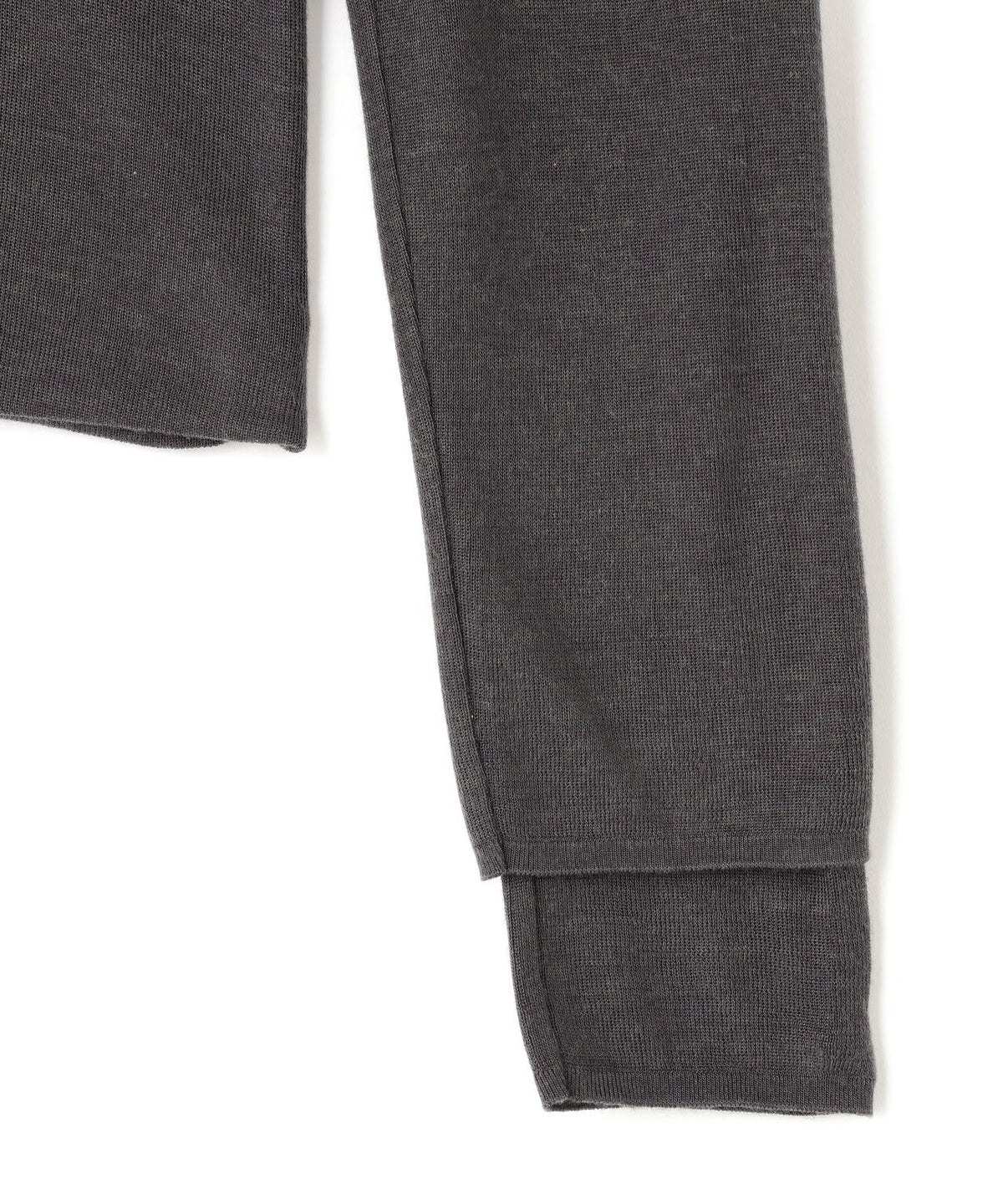 ATON / TENCEL SILK CIRCULER RIB CREW&CREW LAYERED