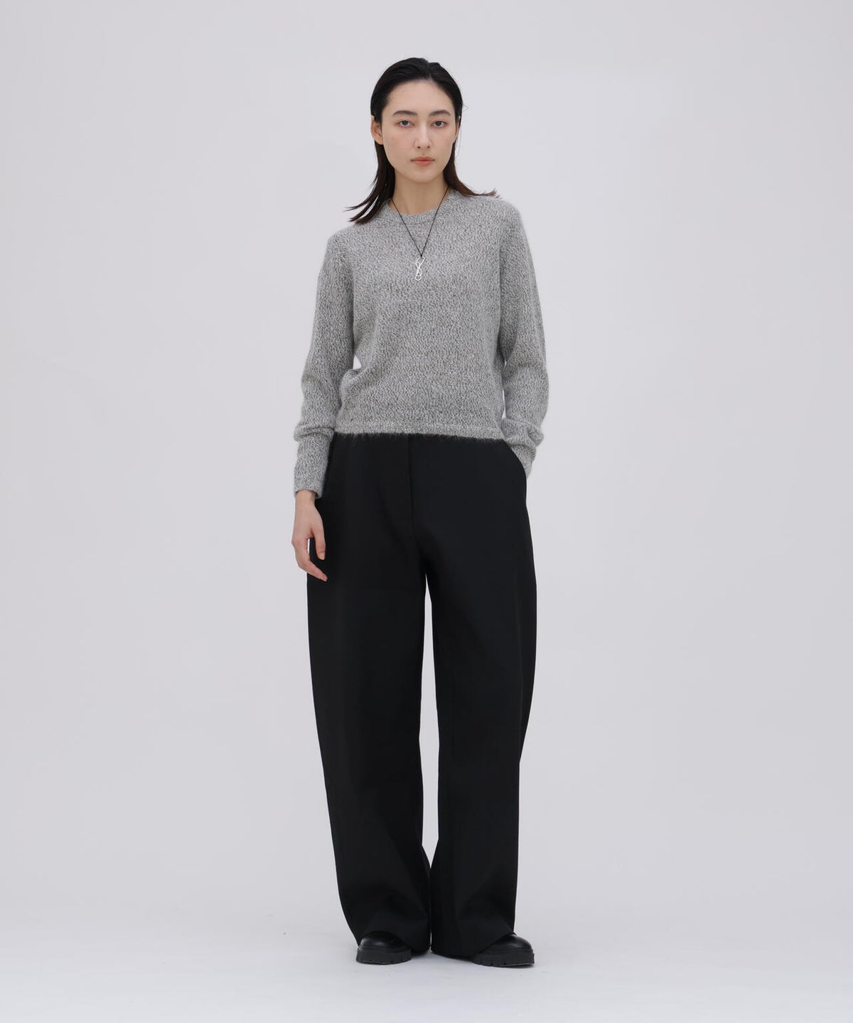 ATON / ALPACA SILK CREWNECK SWEATER
