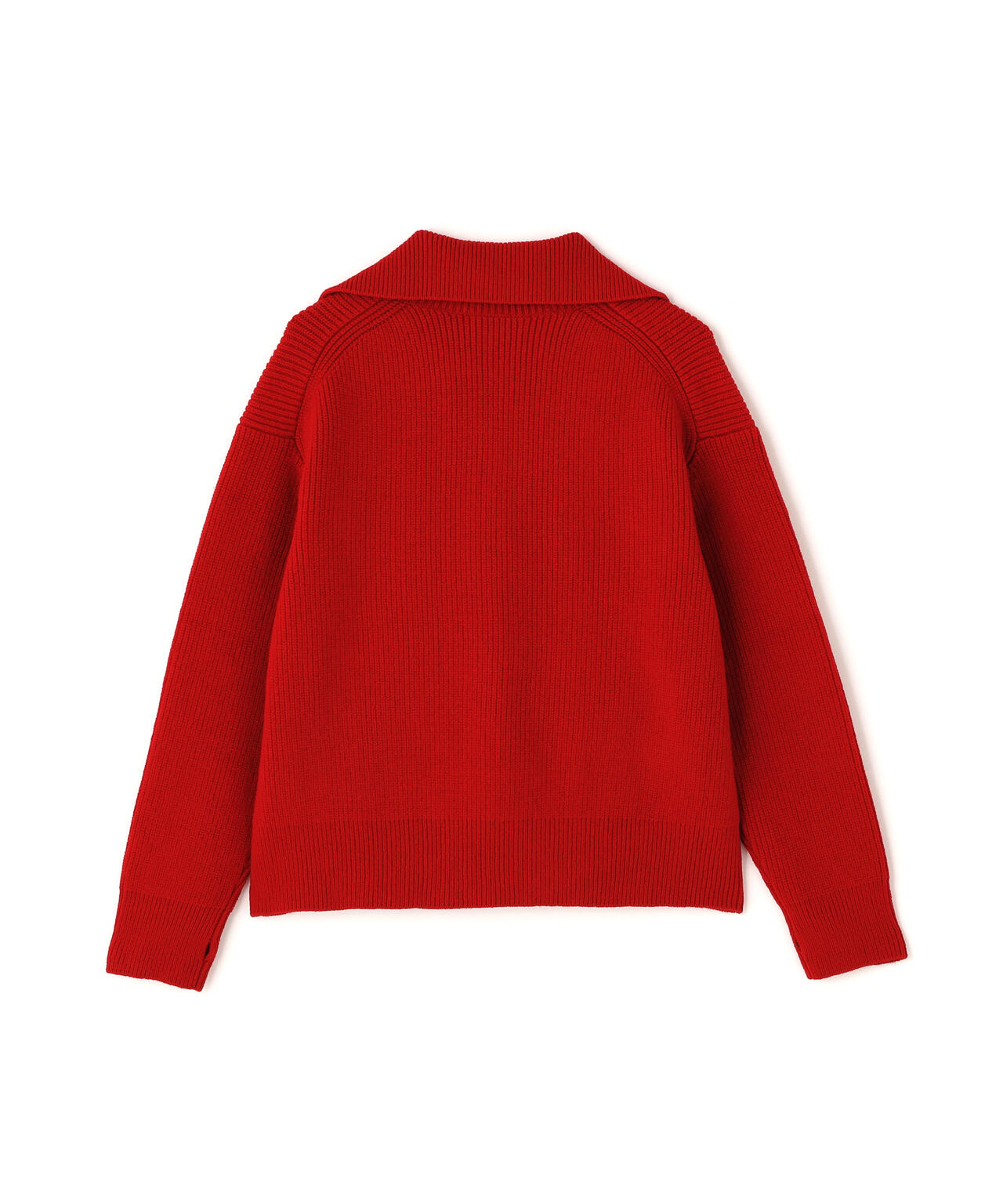STUDIO NICHOLSON / LAMBSWOOL RIB POLO COLLAR JUMPER