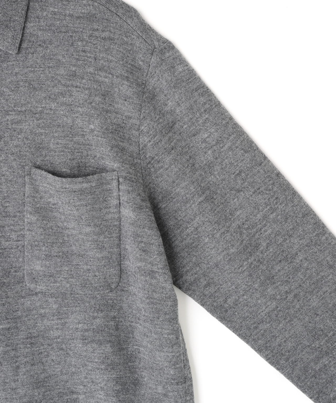 ATON / MERINO COLLEGE KNIT KNIT SHIRT