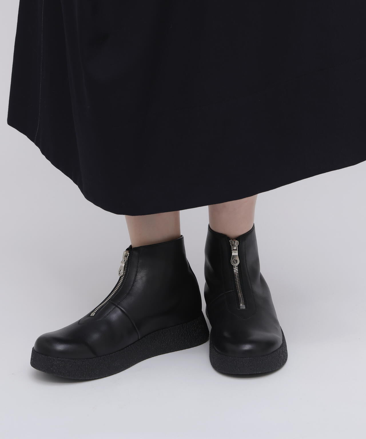 BEAUTIFUL SHOES / CREPE-CUP FRONT-ZIP