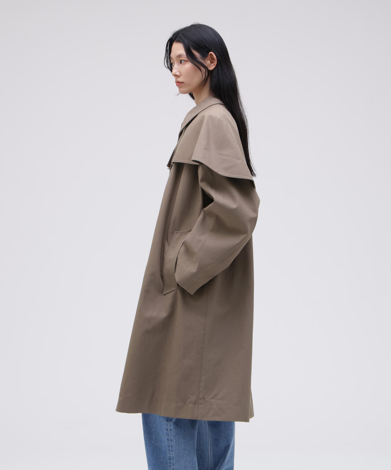 STUDIO NICHOLSON / VINTAGE TWILL WR DETACHABLE CAPE PARKA