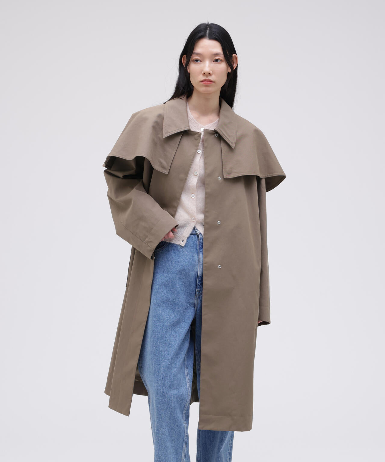 STUDIO NICHOLSON / VINTAGE TWILL WR DETACHABLE CAPE PARKA