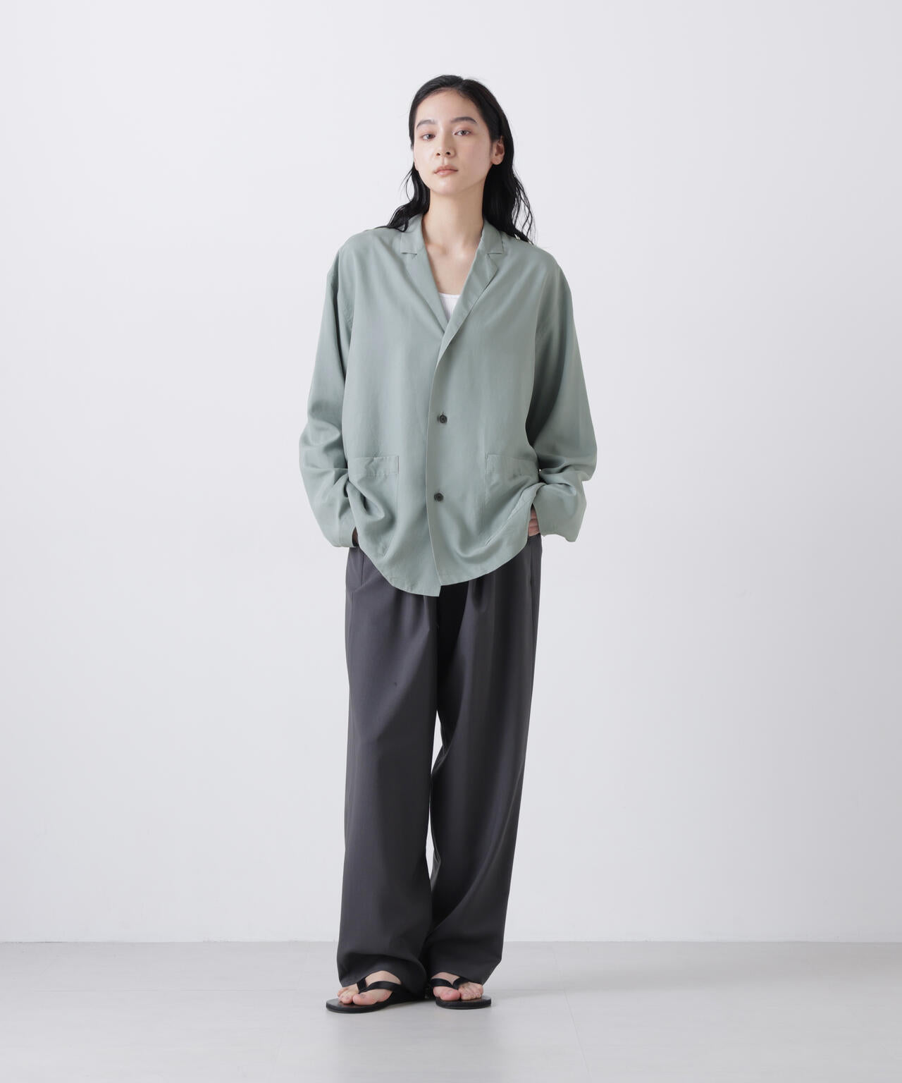 ATON / SILK SUEDE SHIRTS JACKET