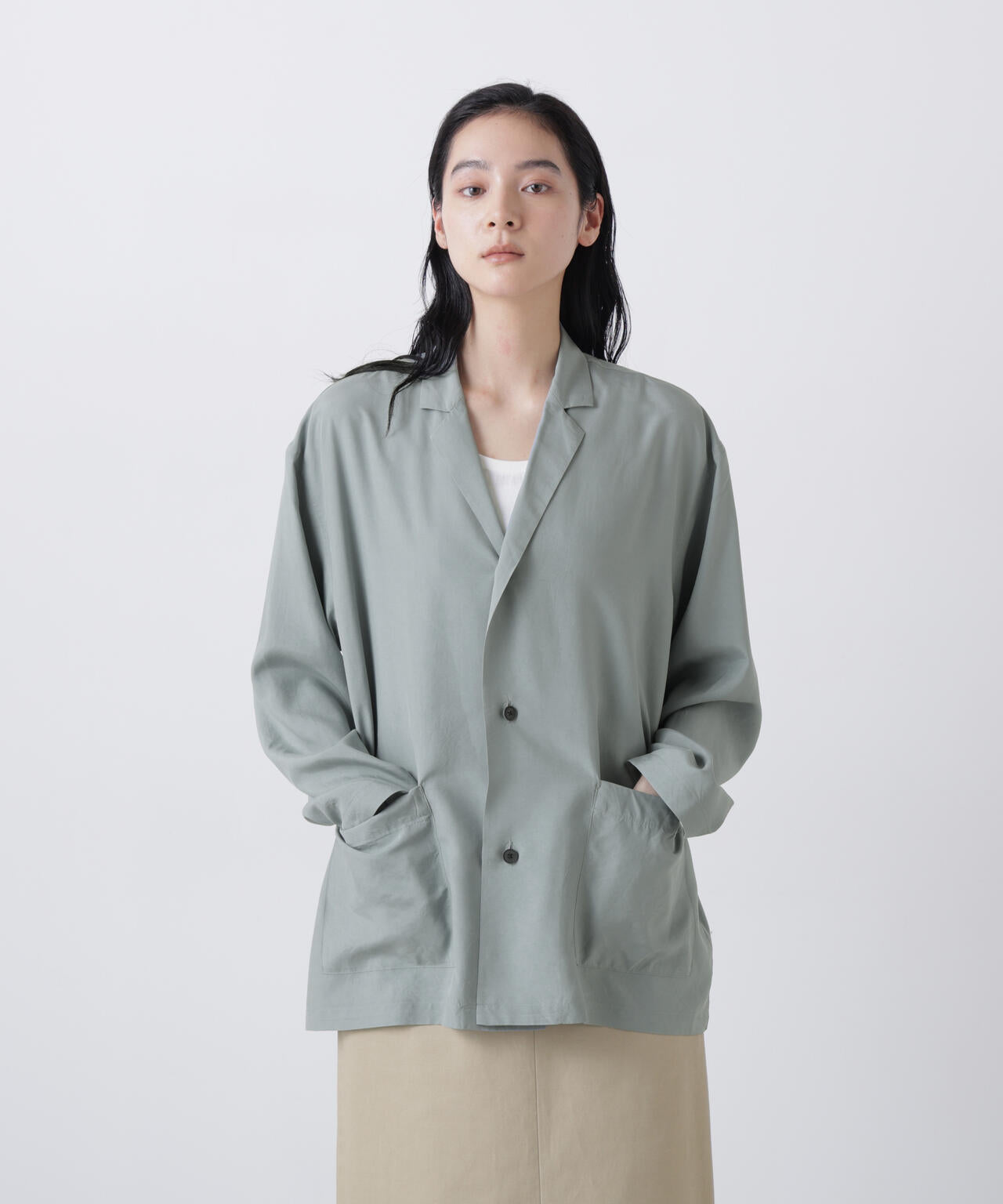 ATON / SILK SUEDE SHIRTS JACKET