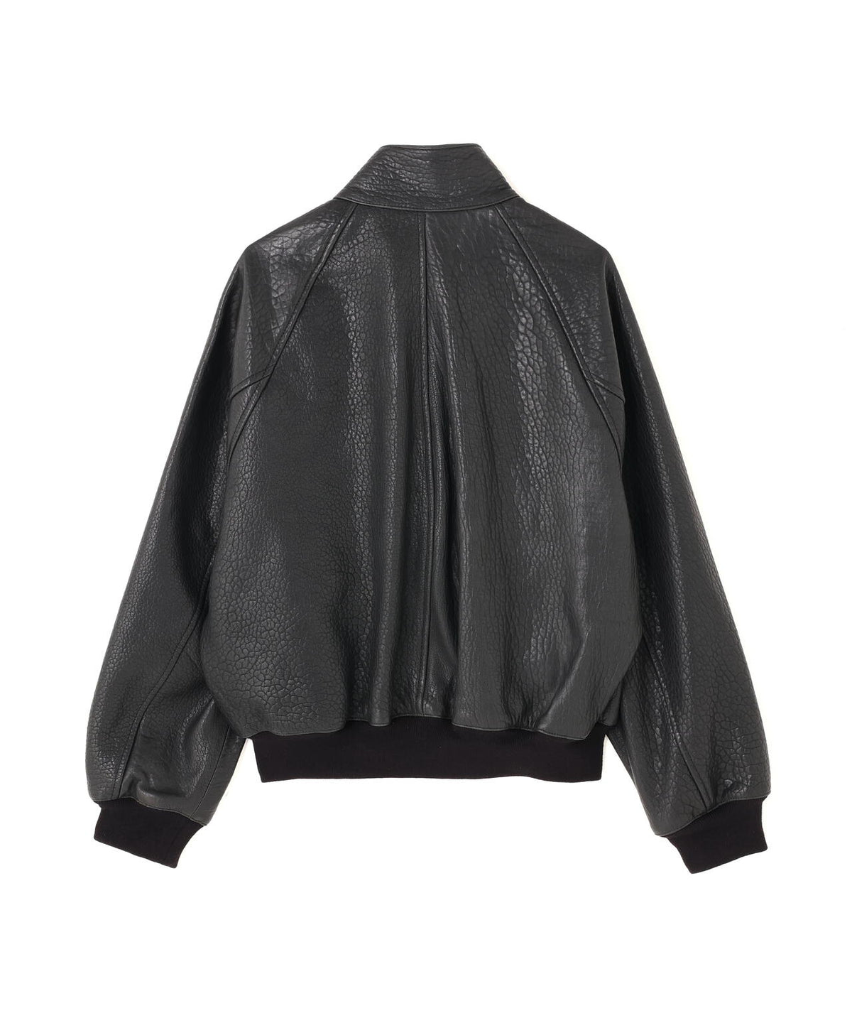 STUDIO NICHOLSON / TEXTURED LEATHER HARRINGTON JACKET
