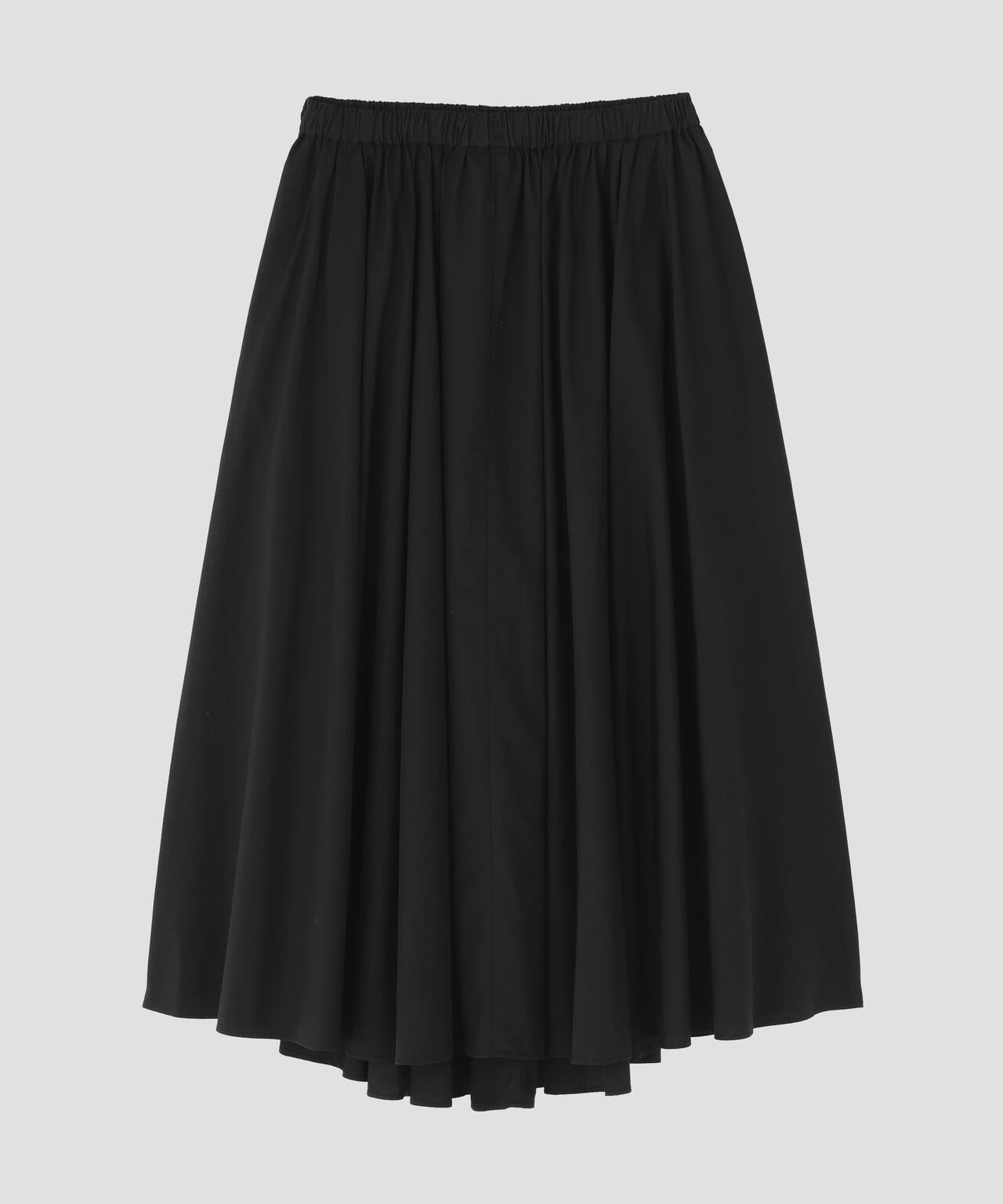 ATON / NATURAL DYED COTTON LAWN GATHERED SKIRT
