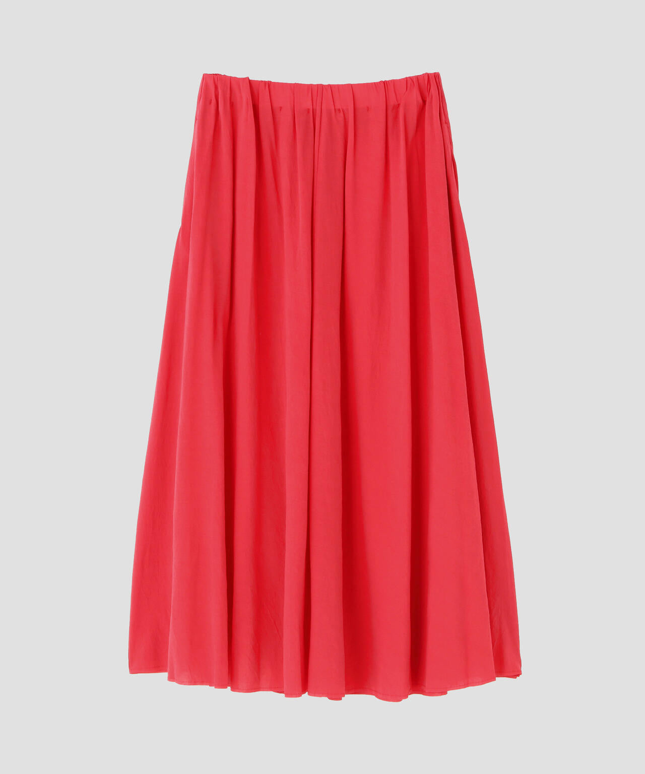 ATON / SHRINK FRESCA JERSEY GATHERED SKIRT