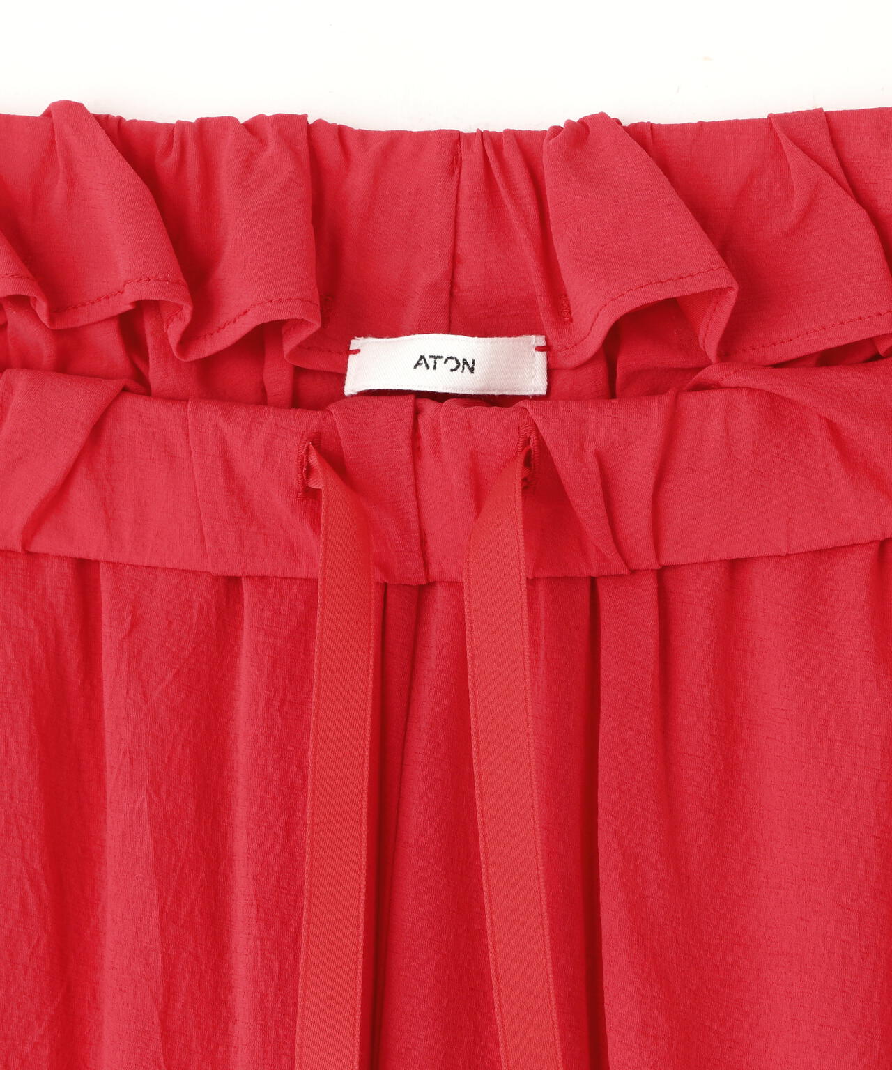 ATON / SHRINK FRESCA JERSEY GATHERED SKIRT