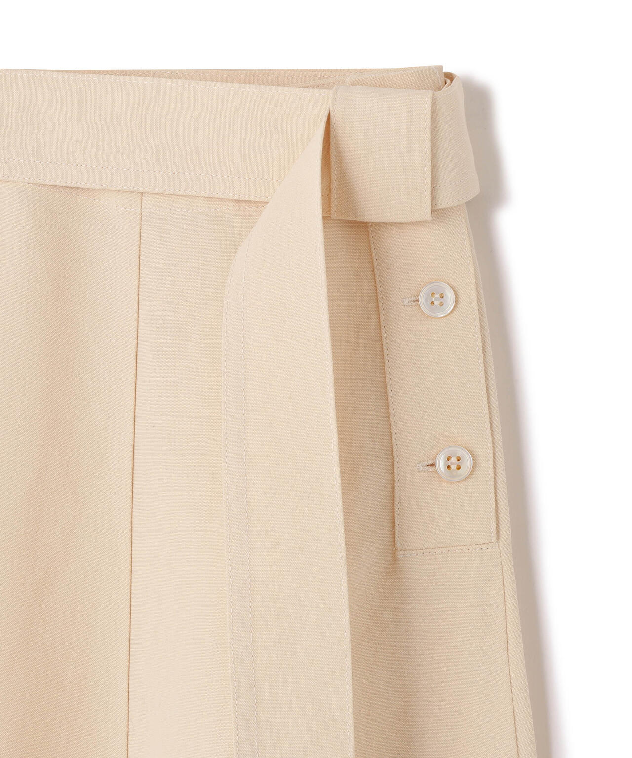 STUDIO NICHOLSON / POWDER VISCOSE LINEN BELT WRAP SKIRT