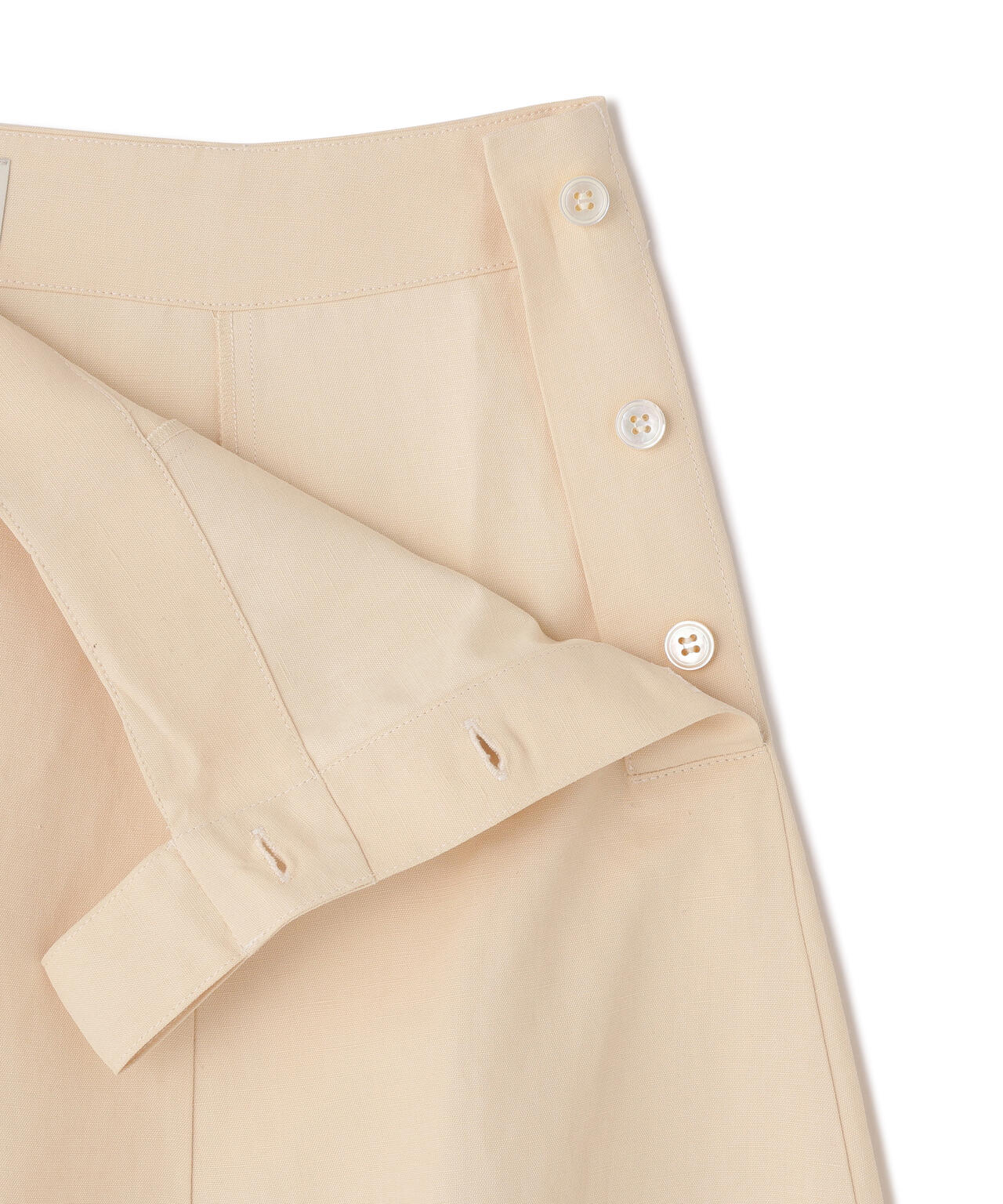 STUDIO NICHOLSON / POWDER VISCOSE LINEN BELT WRAP SKIRT