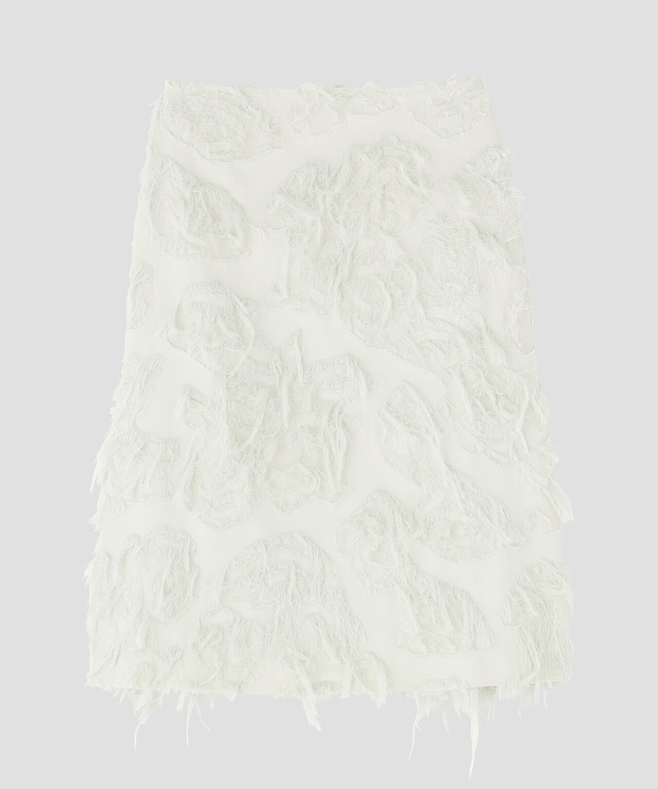 STUDIO NICHOLSON / FRINGE JACQUARD FRINGED SKIRT