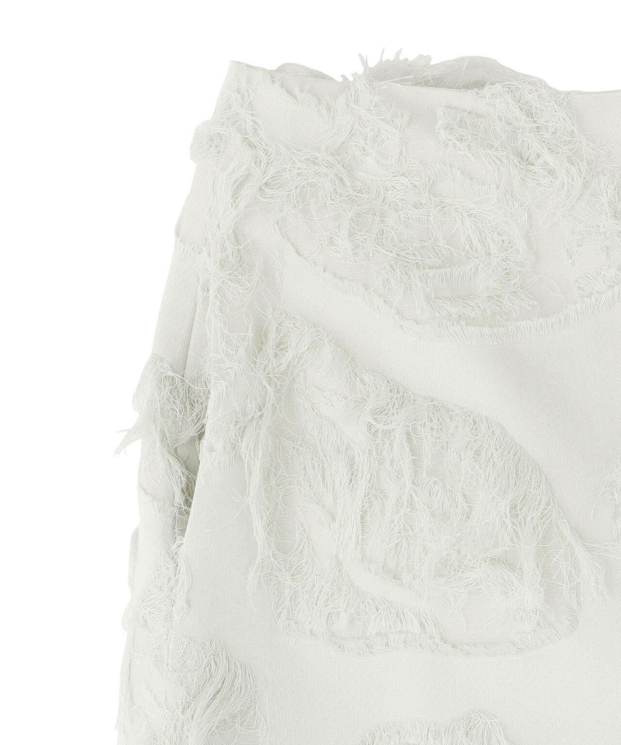 STUDIO NICHOLSON / FRINGE JACQUARD FRINGED SKIRT