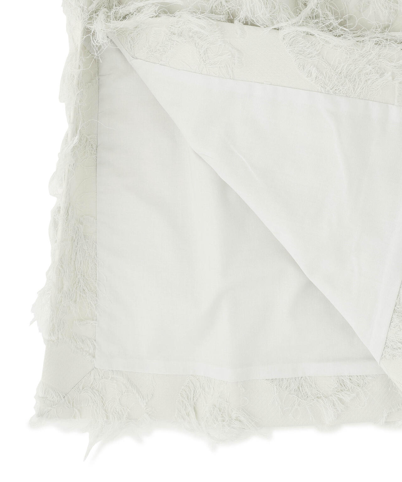 STUDIO NICHOLSON / FRINGE JACQUARD FRINGED SKIRT