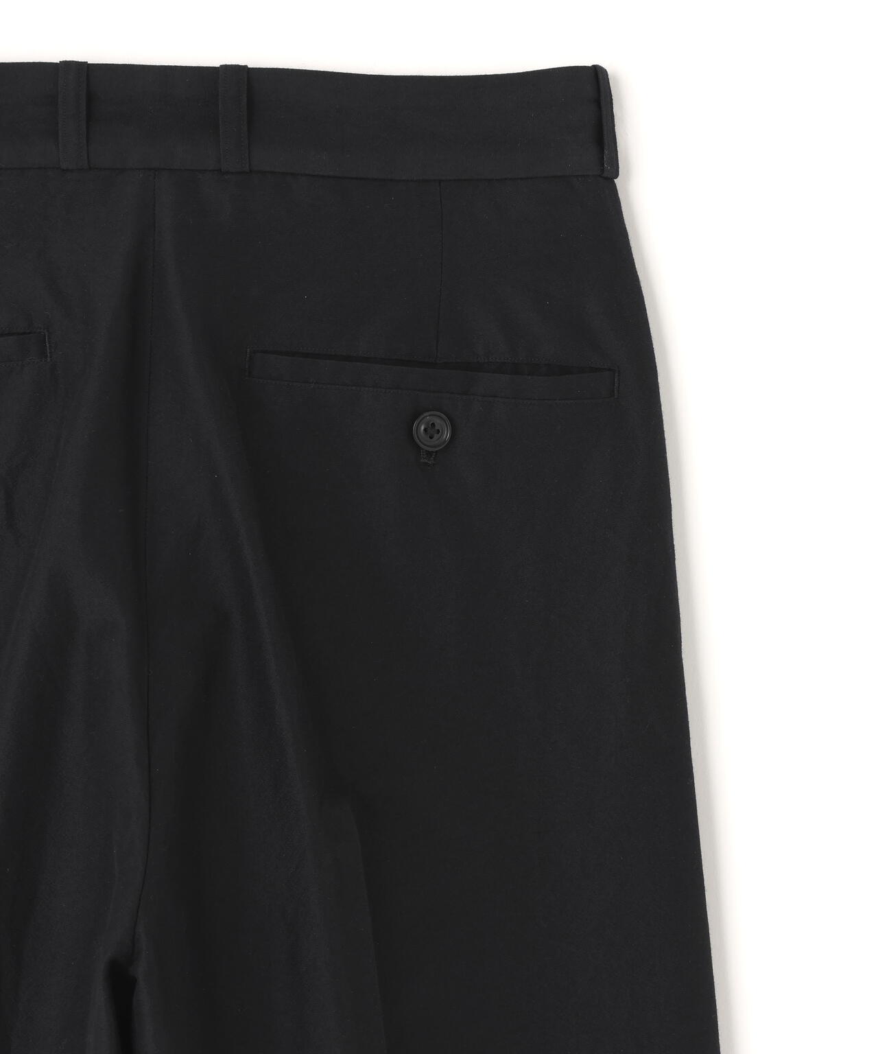 blurhms / SILK WOOL COTTON TWO-TUCK SLACKS