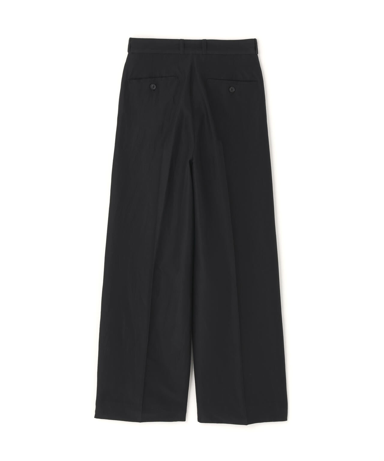blurhms / SILK WOOL COTTON TWO-TUCK SLACKS