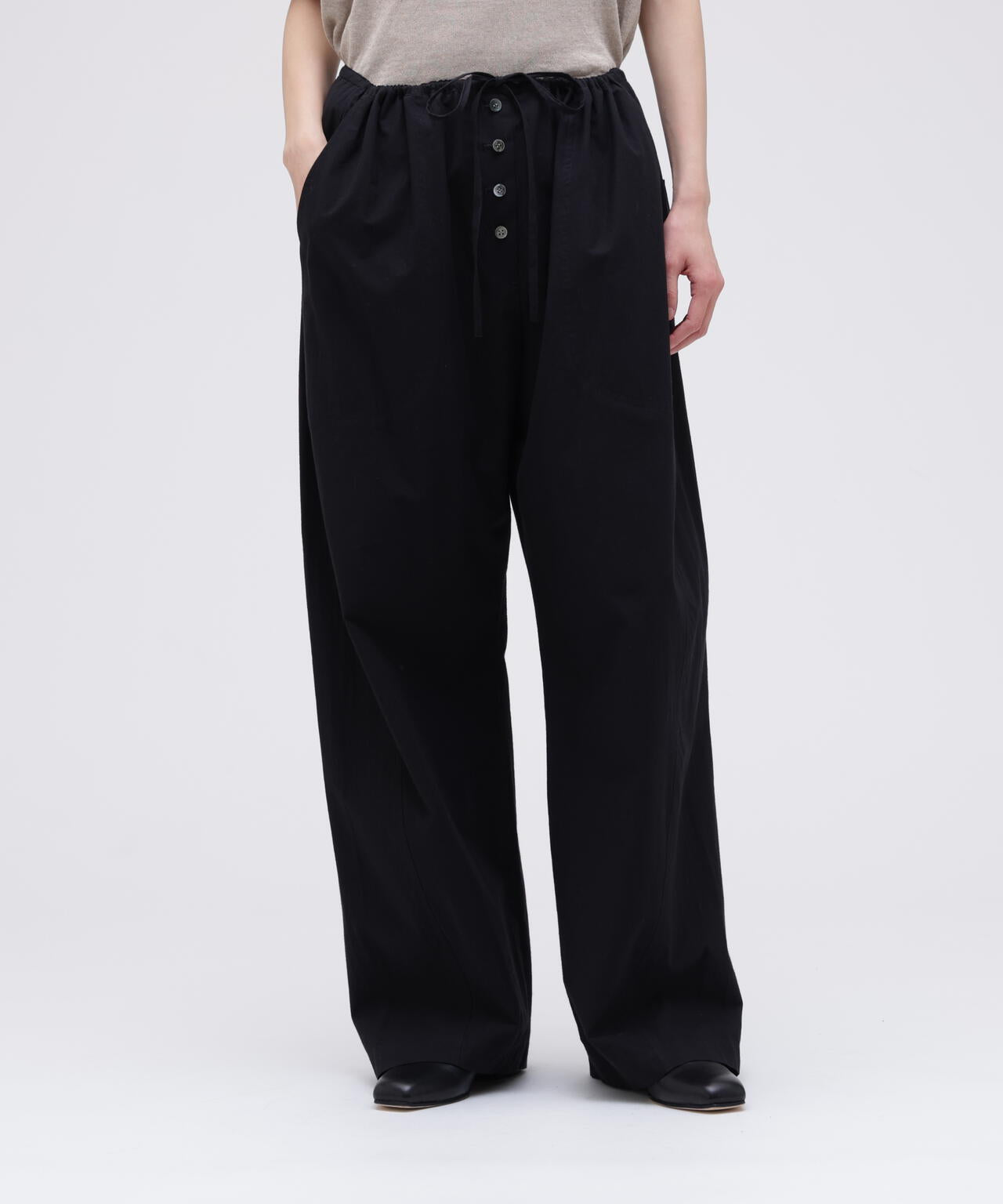STUDIO NICHOLSON / TYPEWRITER COTTON DRAW CORD PANT