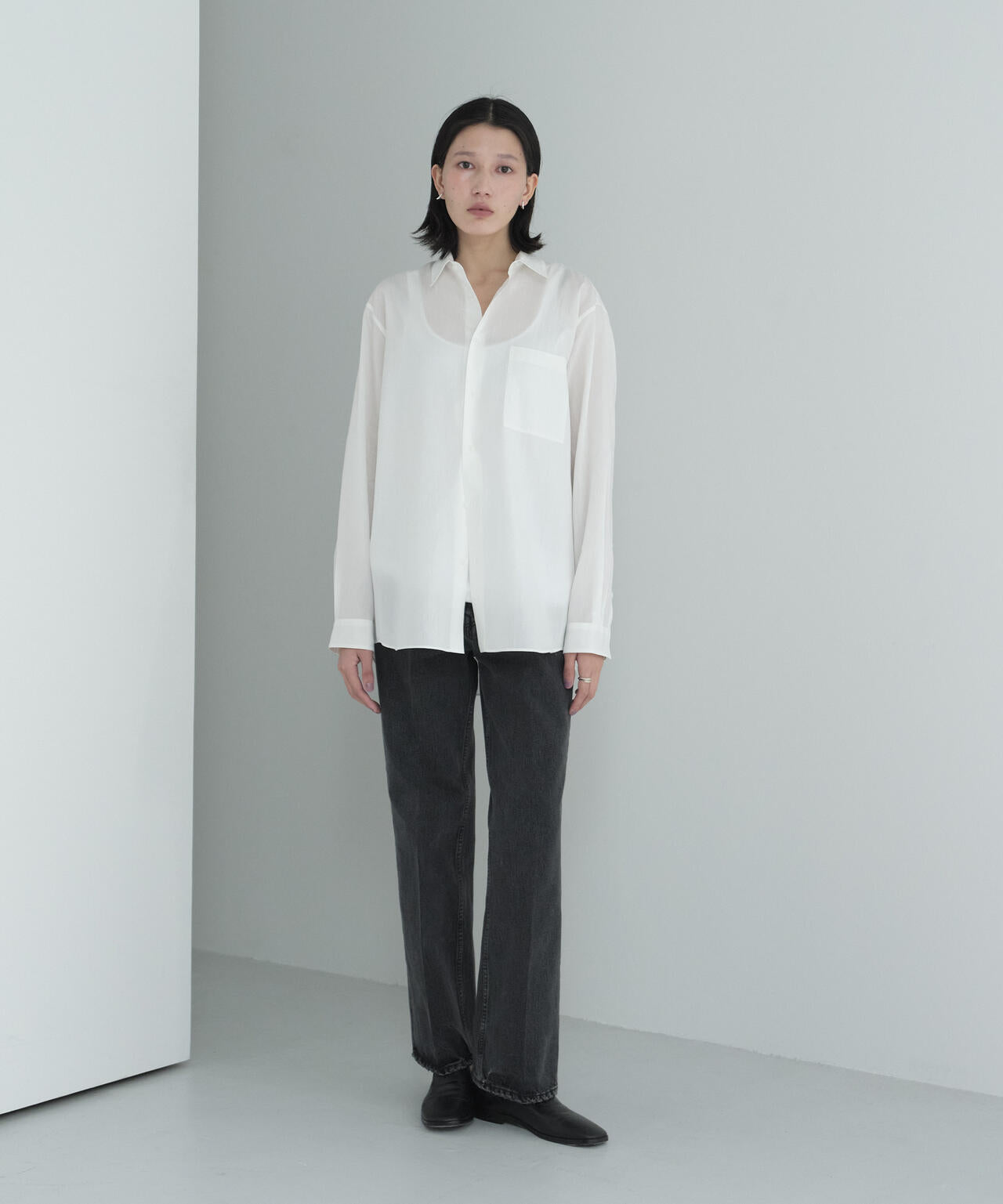 ATON / COTTON SILK STANDARD SHIRT