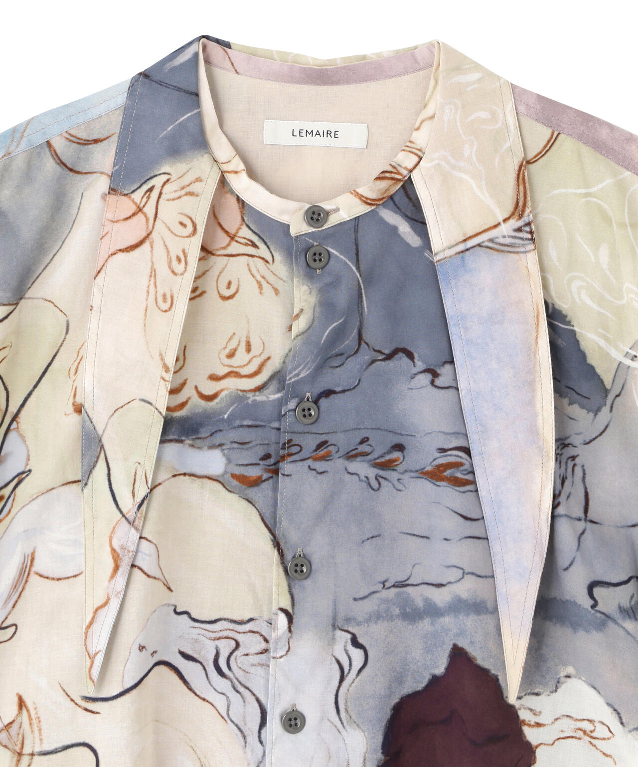 LEMAIRE / SHORT SLEEVE SHIRT WITH FOULARD