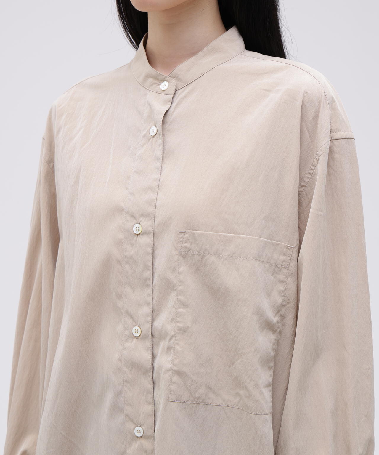 STUDIO NICHOLSON / POWDER HANDLE MODAL SHEER SHIRT