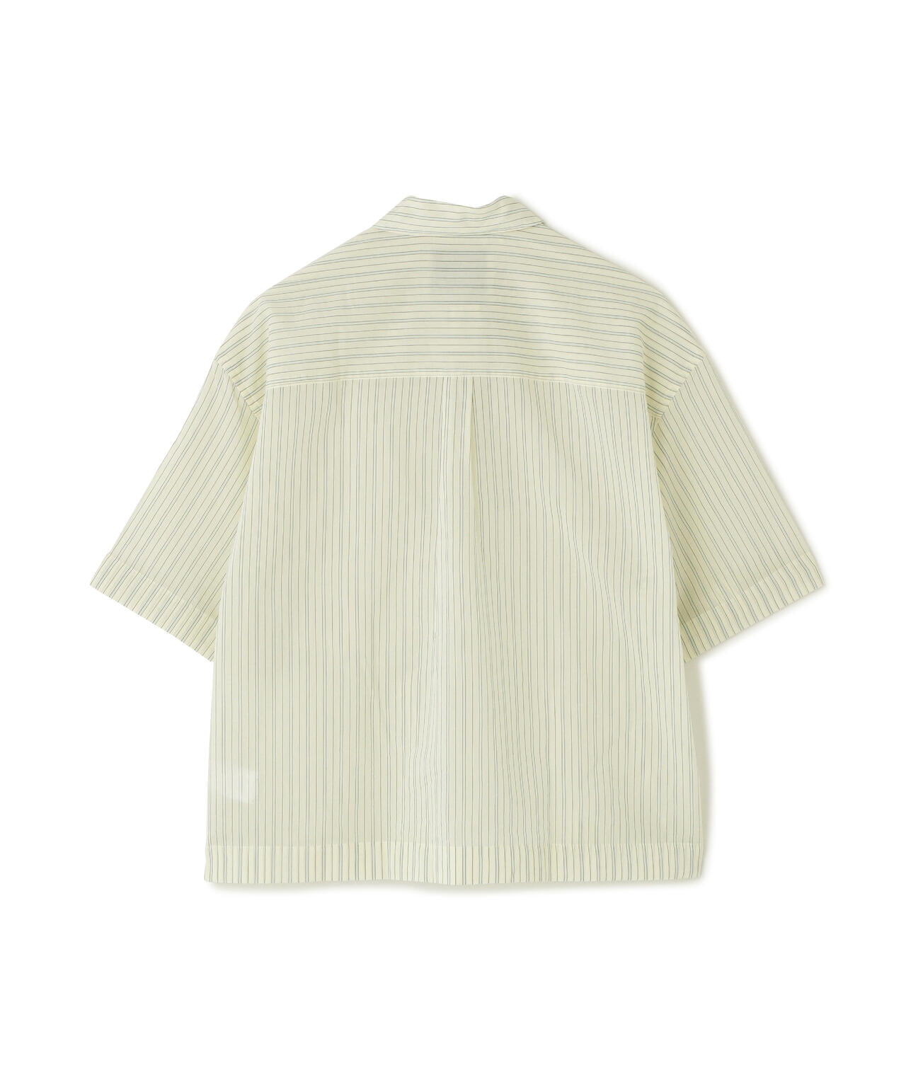 STUDIO NICHOLSON / COTTON SILK STRIPE SHORT SLEEVE SHIRT