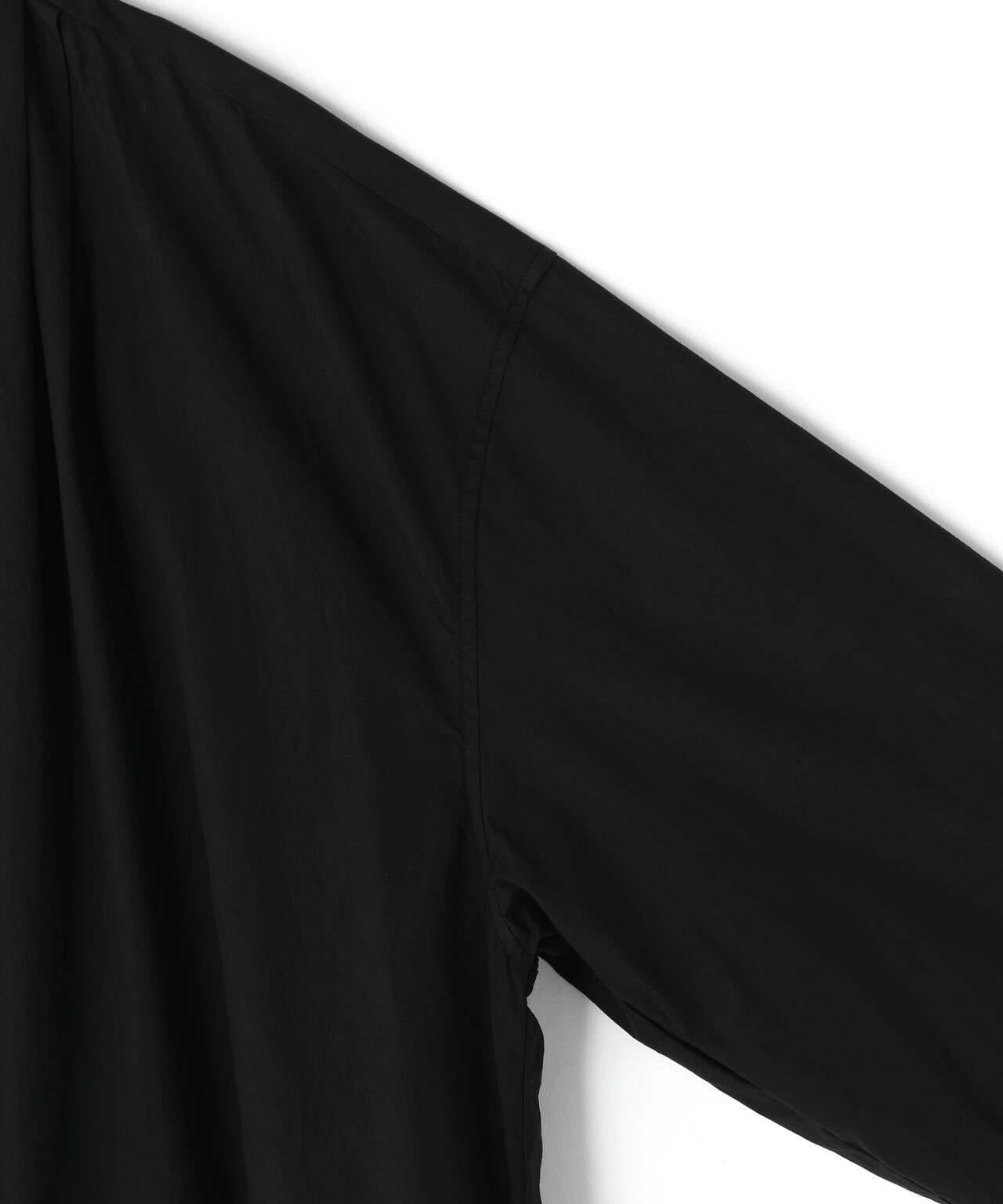ATON / NATURAL DYED COTTON LAWN TUCKED LONGSLEEVE DRESS
