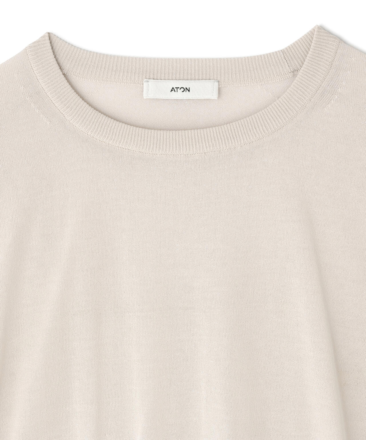 ATON / HIGH TWIST COTTON CREW NECK SWEATER