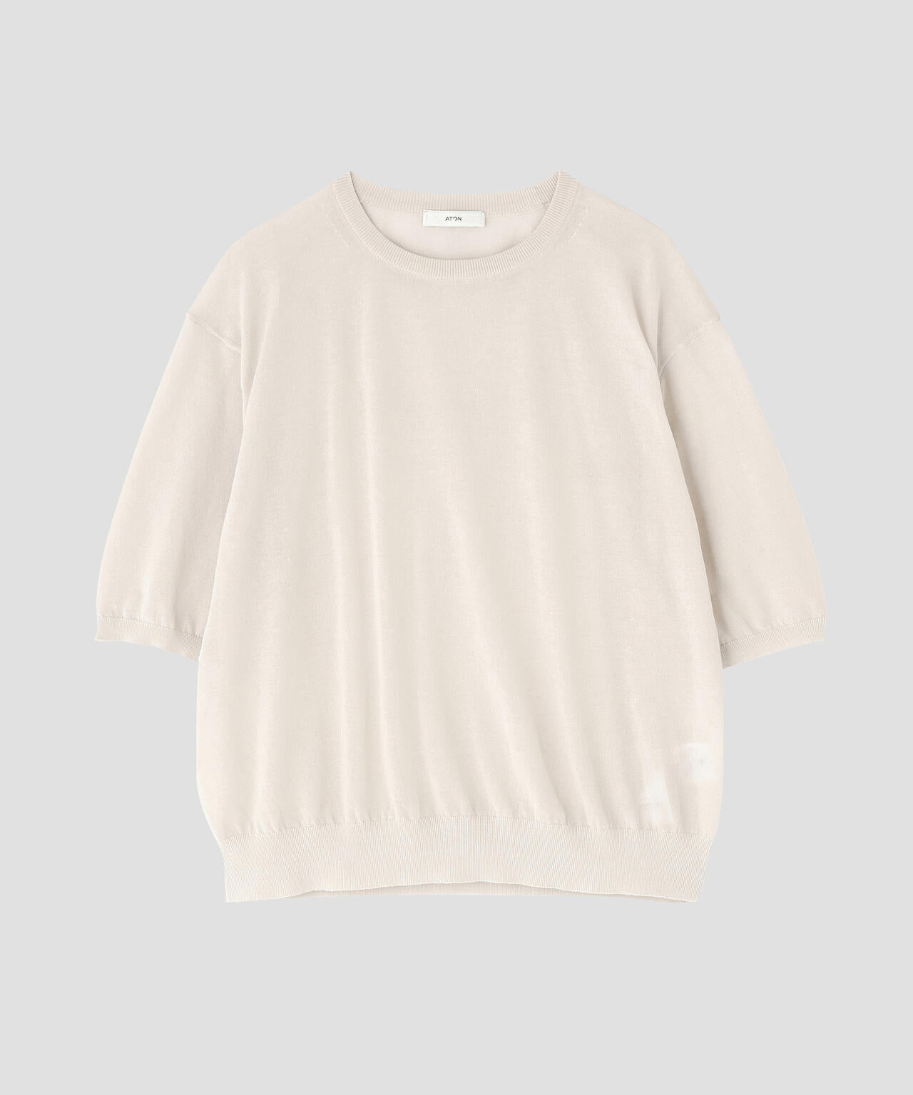 ATON / HIGH TWIST COTTON CREW NECK SWEATER