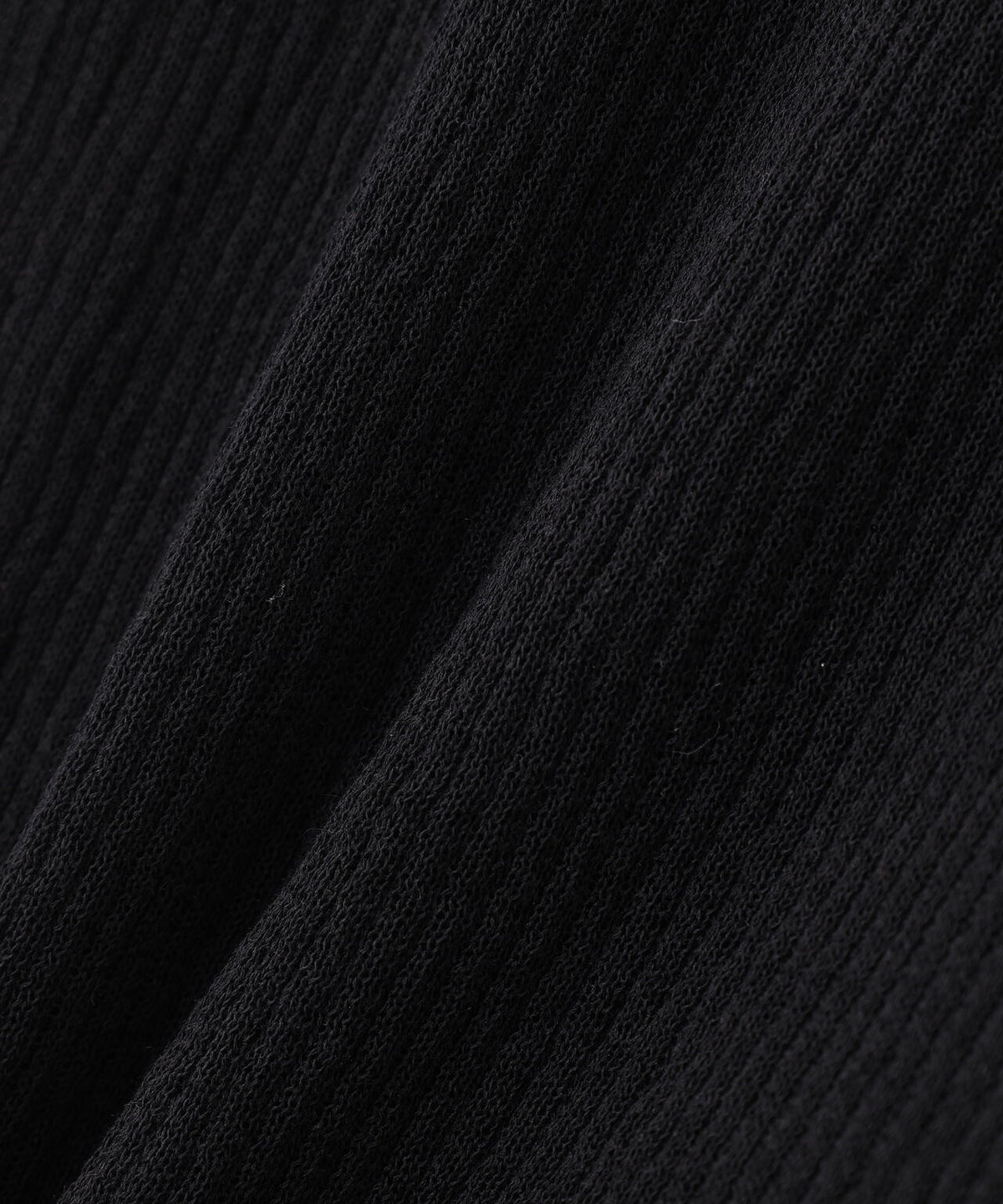 IRENISA / HALF-SLEEVED RIB KNIT PULLOVER