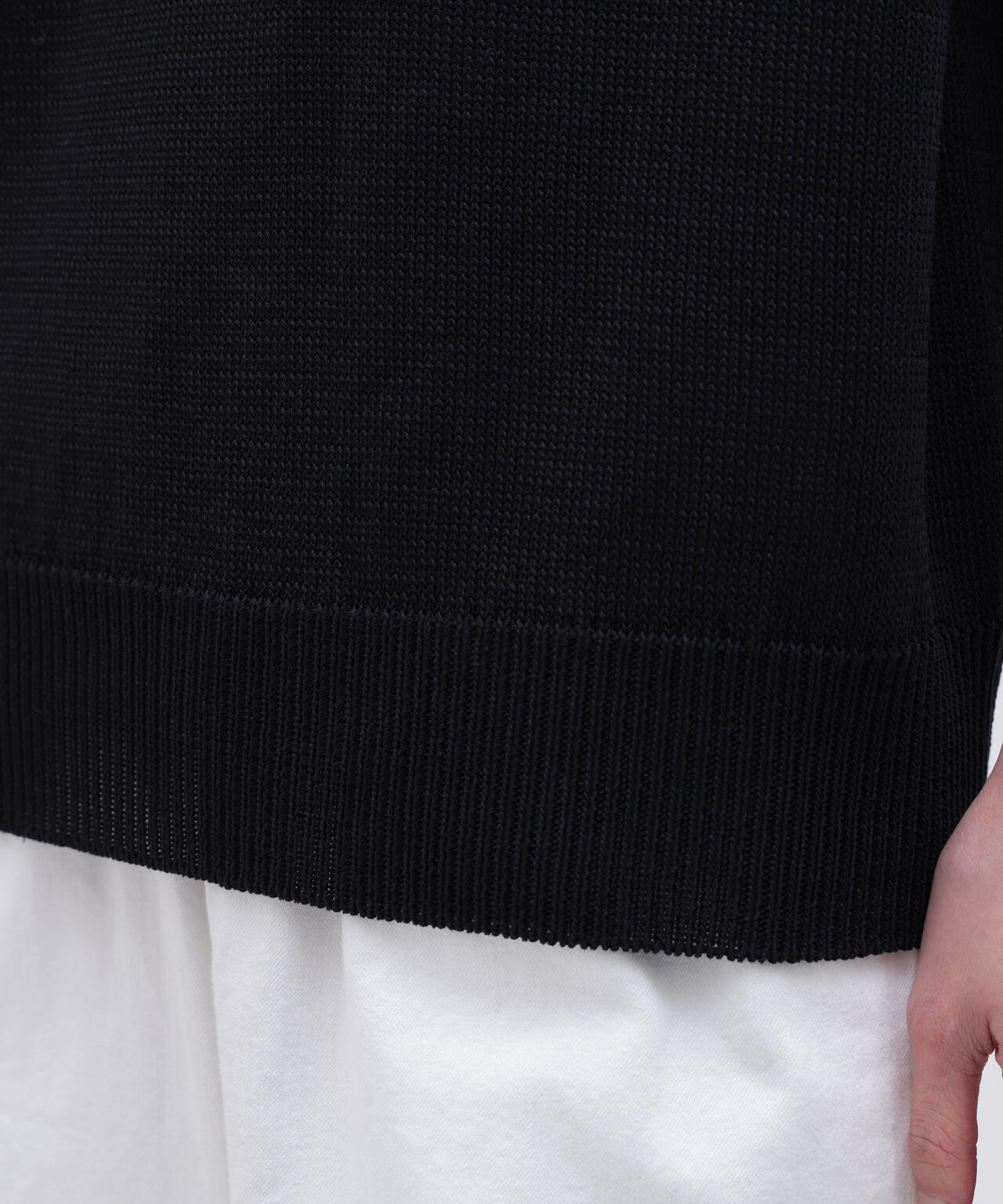 STUDIO NICHOLSON / PAPER YARN KNITTED POLO TOP