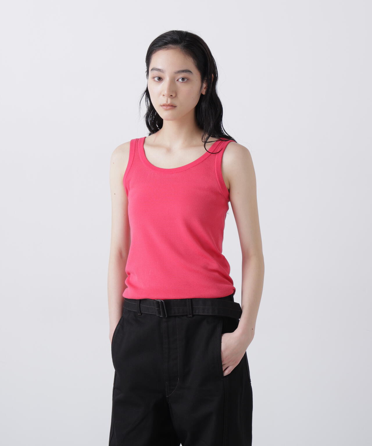 ATON / FRESCA CIRCULAR RIB TANK TOP