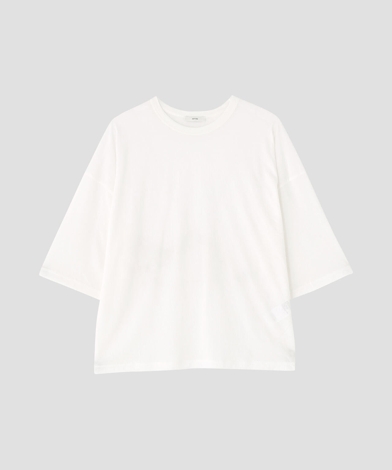 ATON / SHRINK FRESCA JERSEY WIDE SLEEVE T-SHIRT