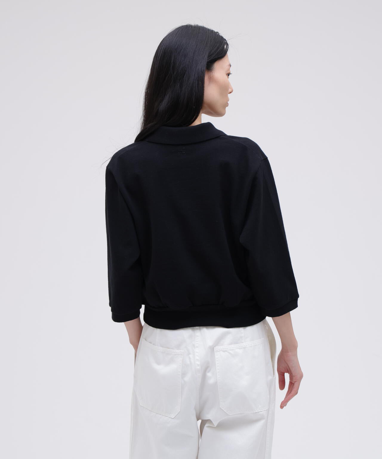 blurhms / COTTON SILK NEP SKIPPER CROPPED SLEEVE