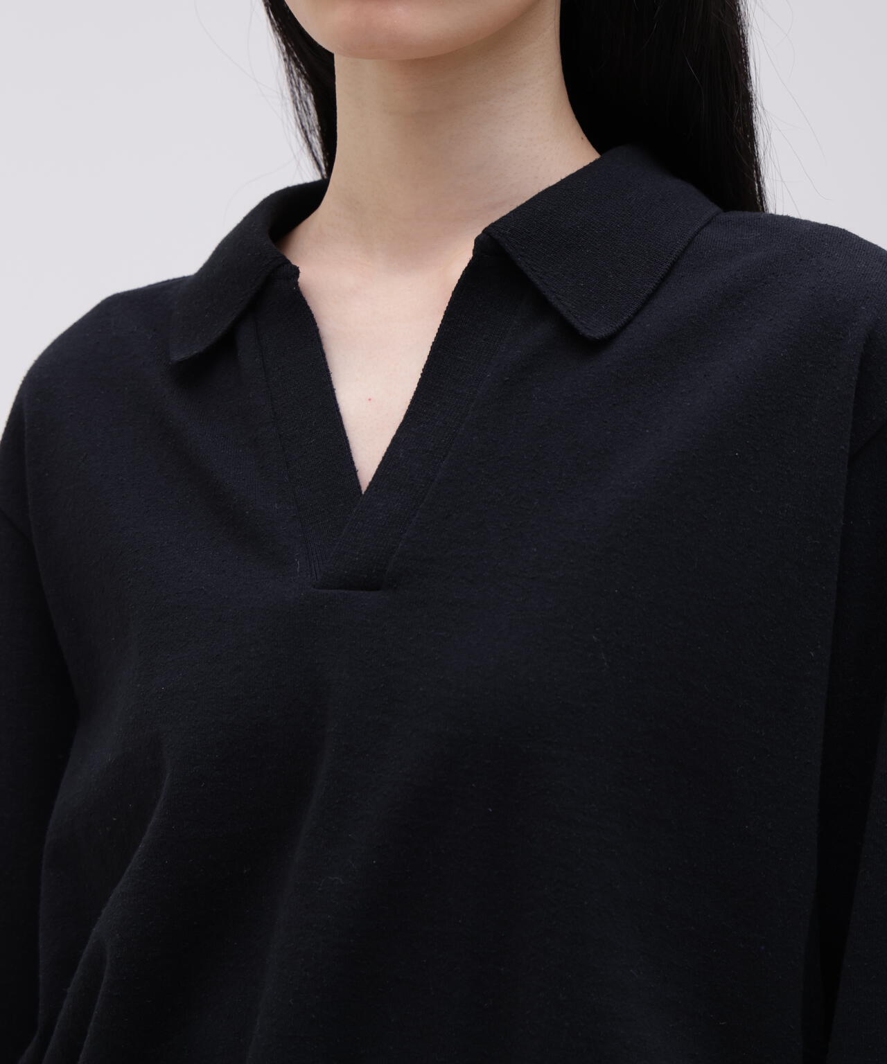 blurhms / COTTON SILK NEP SKIPPER CROPPED SLEEVE