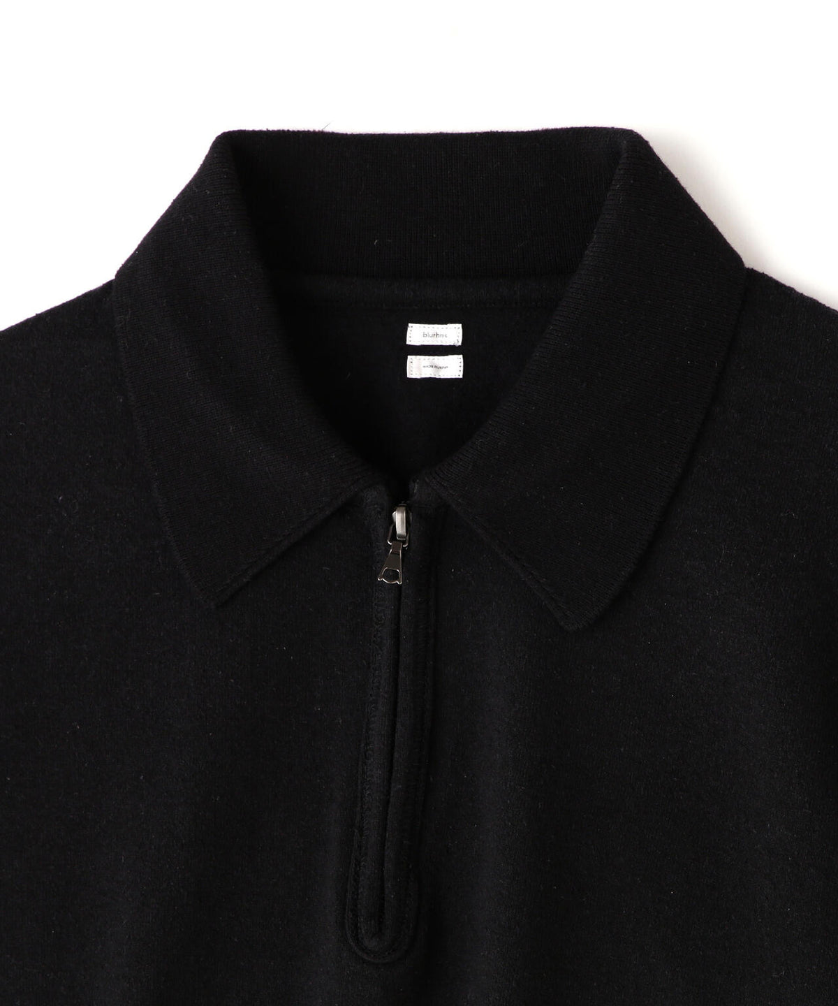 blurhms / COTTON SILK NEP HARF-ZIP PULLOVER