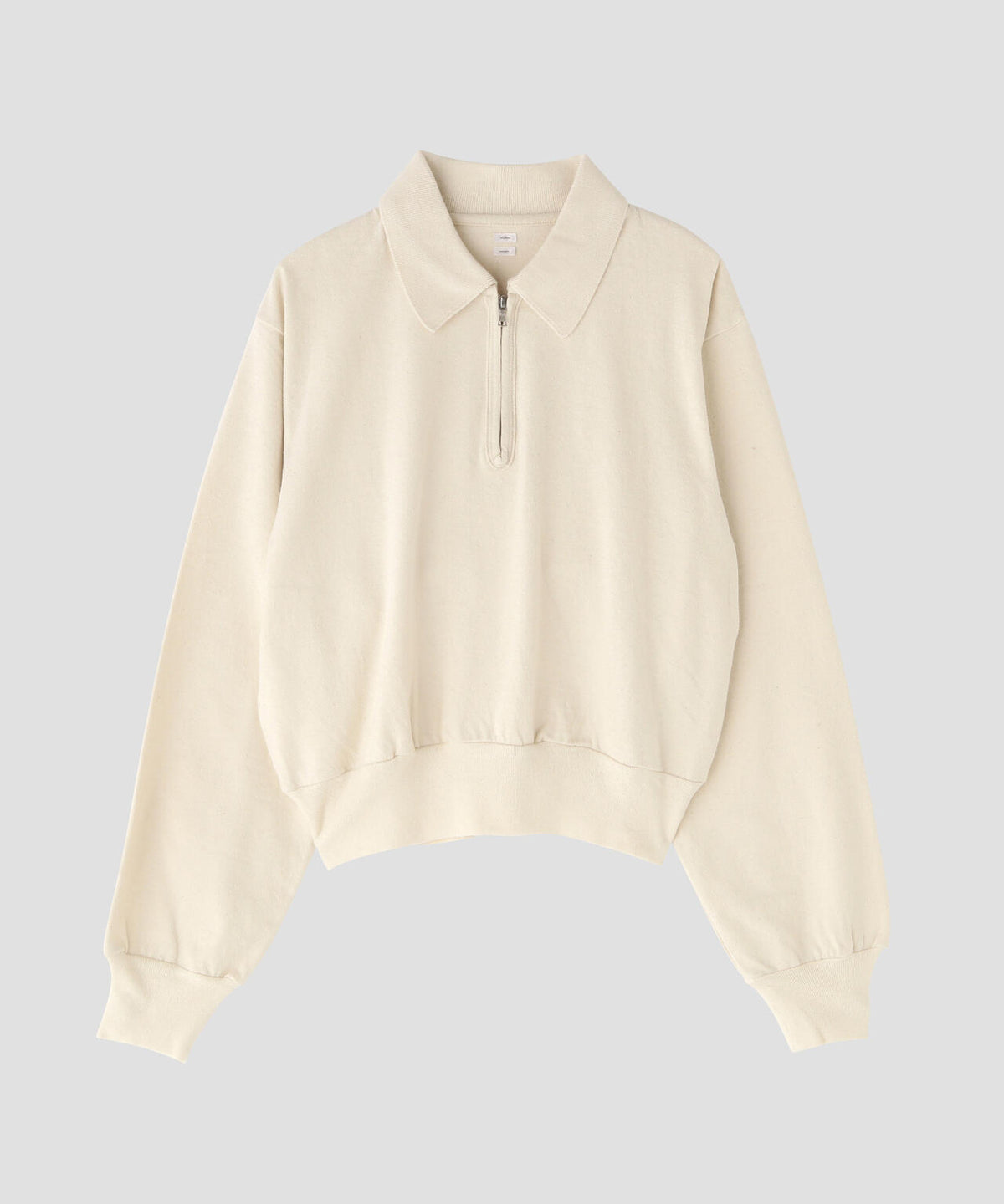 blurhms / COTTON SILK NEP HARF-ZIP PULLOVER
