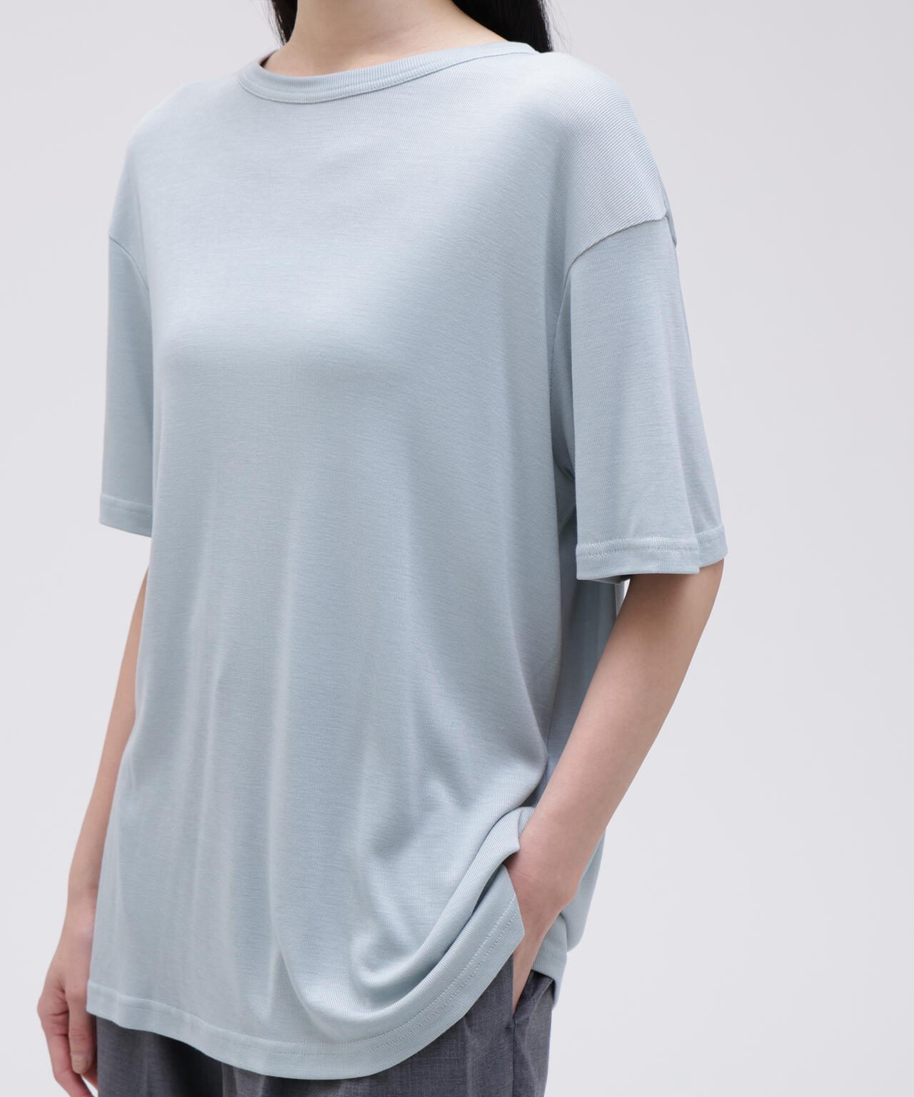 STUDIO NICHOLSON / RIB LYOCELL JERSEY SHORT SLEEVE T-SHIRT
