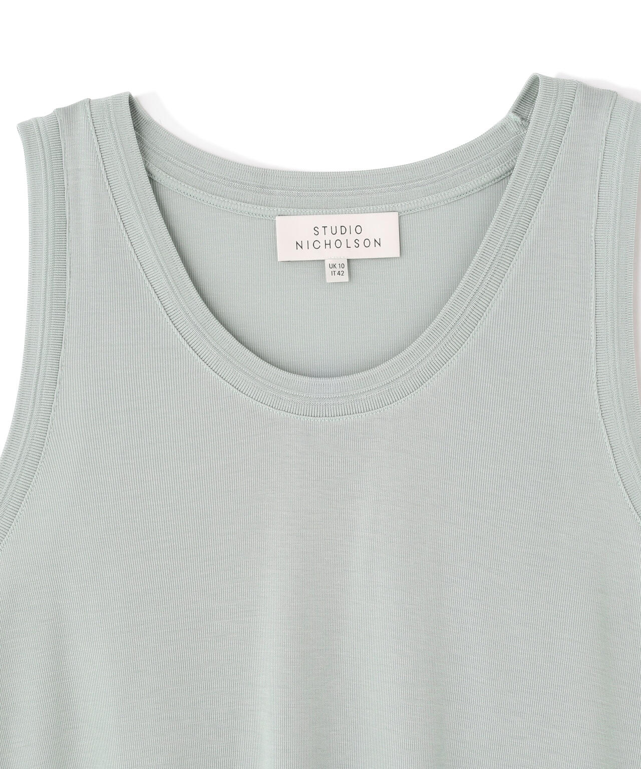 STUDIO NICHOLSON / RIB LYOCELL JERSEY SCOOP NECK VEST